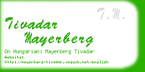 tivadar mayerberg business card